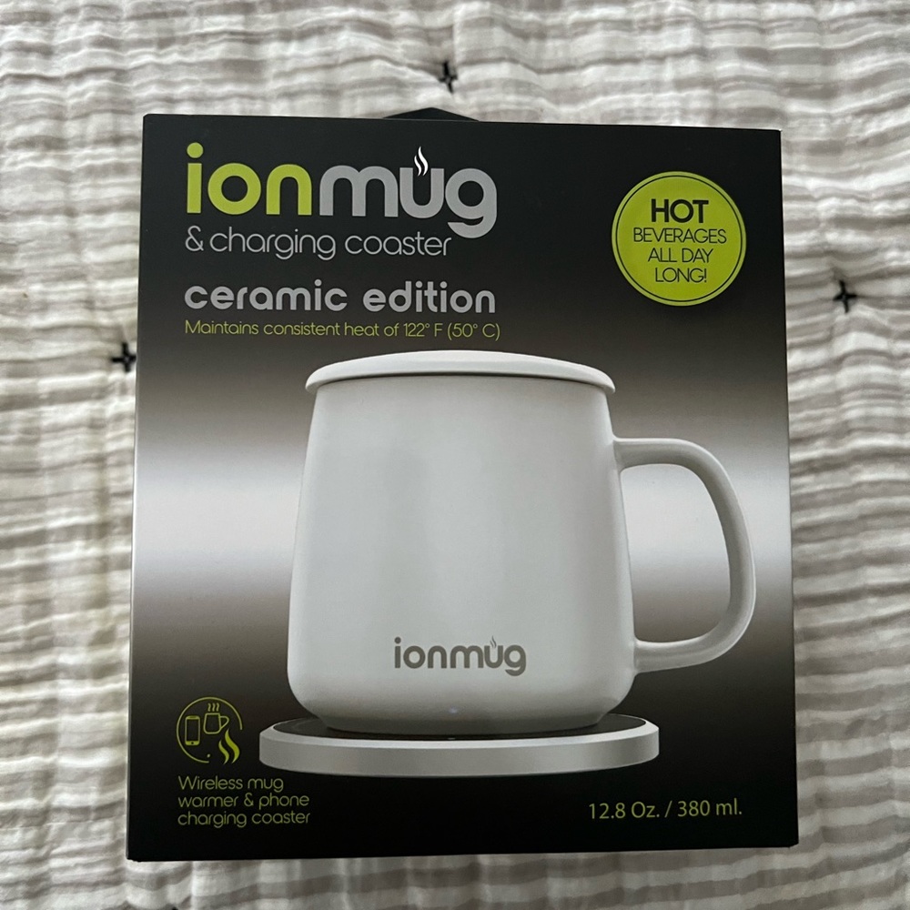 Ion mug and charging coaster